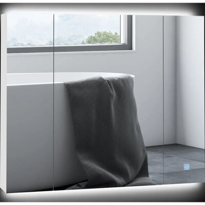 Armario de baño KLEANKIN Homcom con espejo y luces LED - 90x15x75cm Armario de baño KLEANKIN Homcom con espejo y luces LED - 90x15x75cm