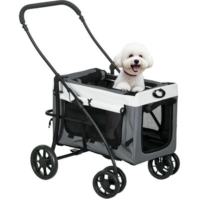 PawHut Carrito para mascotas pequeño plegable - Negro PawHut Carrito para mascotas pequeño plegable - Negro