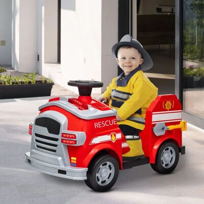 Coche eléctrico para niños Aiyaplay - Camión de bomberos rojo - 12V Coche eléctrico para niños Aiyaplay - Camión de bomberos rojo - 12V