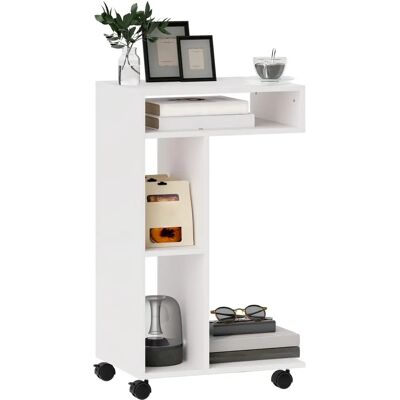 HOMCOM Biały stolik boczny w kształcie C - 40x30x69 cm HOMCOM Biały stolik boczny w kształcie C - 40x30x69 cm