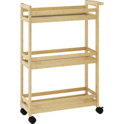 HOMCOM - Bamboo 3-Tier Bath Shelf - 55x20x75 cm HOMCOM - Bamboo 3-Tier Bath Shelf - 55x20x75 cm