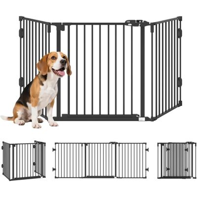 Barrera para Mascotas Pawhut con Puerta Automática Barrera para Mascotas Pawhut con Puerta Automática