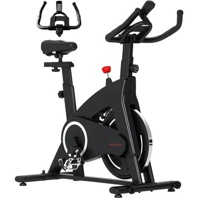 Sportnow Bicicleta - Bicicleta Estática con Volante de 15kg, Pantalla LED, Asiento y Manillar Ajustables - Bicicleta Sportnow Bicicleta - Bicicleta Estática con Volante de 15kg, Pantalla LED, Asiento y Manillar Ajustables - Bicicleta