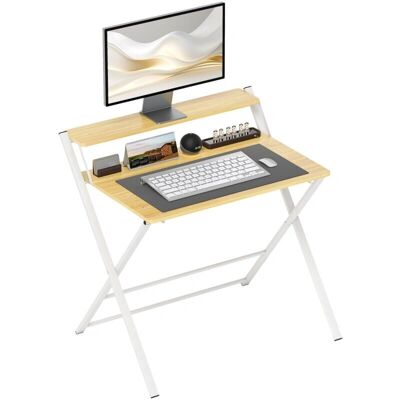 Escritorio Plegable Homcom con Estante Abierto - Mesa para Oficina y Estudio Escritorio Plegable Homcom con Estante Abierto - Mesa para Oficina y Estudio