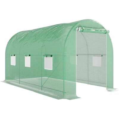 Invernadero de Jardín Outsunny 8m² - Acero Galvanizado Cubierta UV Invernadero de Jardín Outsunny 8m² - Acero Galvanizado Cubierta UV