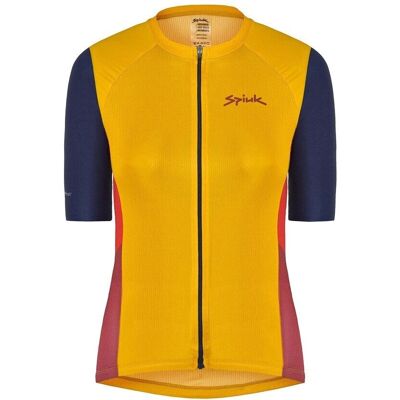 Maillot Spiuk Star Searcher manga corta amarillo mujer - XS - Uso en carretera Maillot Spiuk Star Searcher manga corta amarillo mujer - XS - Uso en carretera