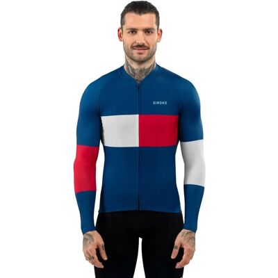 Siroko M2 Vezzana Jersey - Ajuste Slim Fit - Manga larga aerodinámica - Azul Siroko M2 Vezzana Jersey - Ajuste Slim Fit - Manga larga aerodinámica - Azul