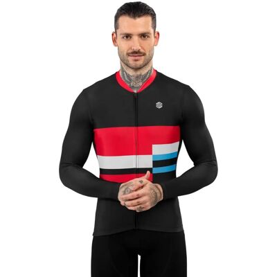 Siroko M2 Riemst Camiseta Negra - Slim Fit - Mangas Largas - Aerodinámica Siroko M2 Riemst Camiseta Negra - Slim Fit - Mangas Largas - Aerodinámica