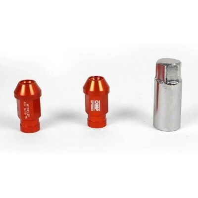 Écrous OMP 7075 - M14 x 1,25 - Orange Écrous OMP 7075 - M14 x 1,25 - Orange