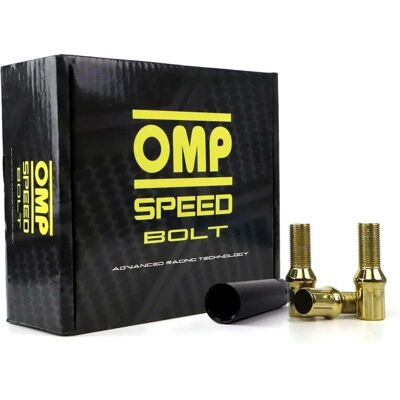 Zestaw 20 Nakrętek OMP 27 mm Żółte M12 x 1,50 - Nakrętki Zestaw 20 Nakrętek OMP 27 mm Żółte M12 x 1,50 - Nakrętki