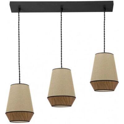 AkunaDecor Modelo Marrón Bell 3xE27 Lámpara Lineal Ajustable AkunaDecor Modelo Marrón Bell 3xE27 Lámpara Lineal Ajustable