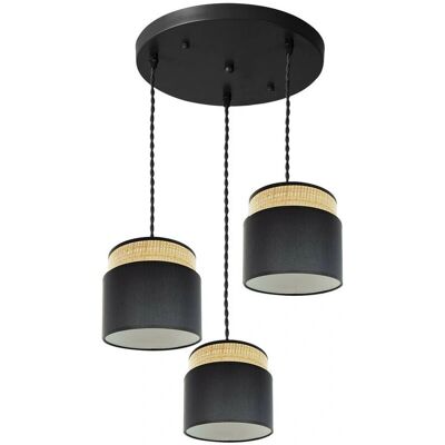 Fabrilamp Kandy Kronleuchter - Verstellbar 3xe27 schwarz - Modernes Design Fabrilamp Kandy Kronleuchter - Verstellbar 3xe27 schwarz - Modernes Design