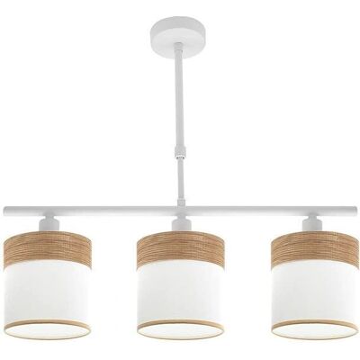 Fabrilamp Lampada Cloe 3xe14 Bianco/legno chiaro - Design Moderno Fabrilamp Lampada Cloe 3xe14 Bianco/legno chiaro - Design Moderno