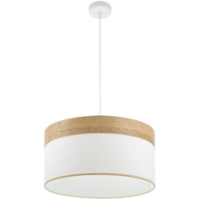 Fabrilamp Cloe Pendelleuchte - Modernes Weiß & Holz Design Fabrilamp Cloe Pendelleuchte - Modernes Weiß & Holz Design