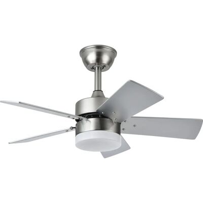 Fabrilamp MARTA Hêtre Nickel Argent - Ventilateur Fabrilamp MARTA Hêtre Nickel Argent - Ventilateur