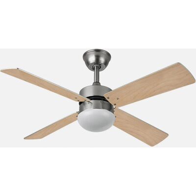 Fabrilamp Sofia Hêtre Argent - Ventilateur de plafond Fabrilamp Sofia Hêtre Argent - Ventilateur de plafond
