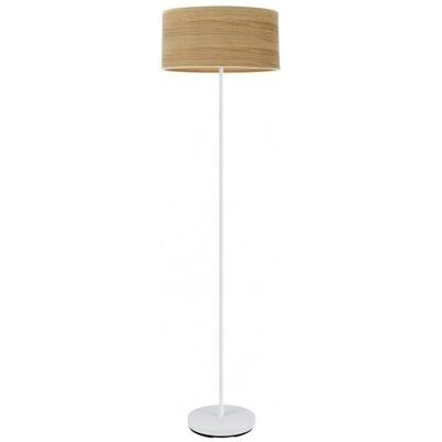 Lampa stojąca Fabrilamp JERTE - Nowoczesny metalowy tekstylny klosz do salonu Lampa stojąca Fabrilamp JERTE - Nowoczesny metalowy tekstylny klosz do salonu