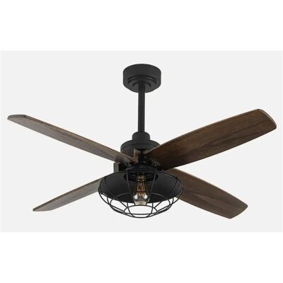 Fabrilamp - Ventilateur de plafond DC noir avec télécommande - 6 vitesses - Usage intérieur Fabrilamp - Ventilateur de plafond DC noir avec télécommande - 6 vitesses - Usage intérieur