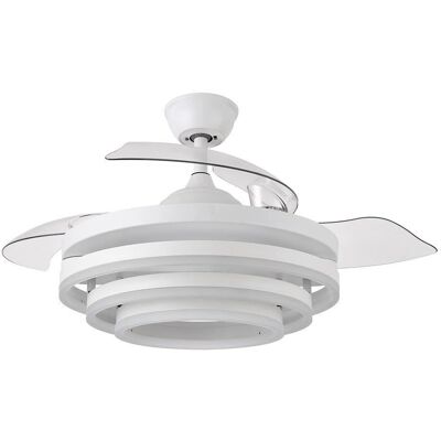 Fabrilamp Ventilateur de plafond Kai Blanc - 6 Vitesses, Télécommande Fabrilamp Ventilateur de plafond Kai Blanc - 6 Vitesses, Télécommande