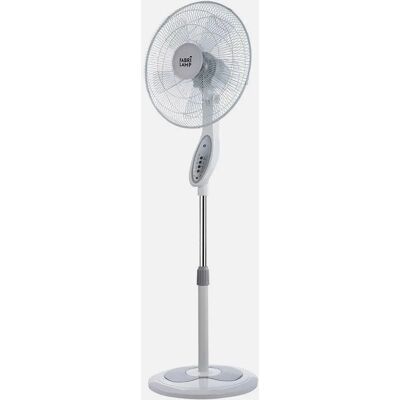 Fabrilamp Ventilateur sur Pied Blanc/Gris 3 Vitesses 45W avec Télécommande Minuterie 5 Pales Regx44,5x40cm Fabrilamp Ventilateur sur Pied Blanc/Gris 3 Vitesses 45W avec Télécommande Minuterie 5 Pales Regx44,5x40cm