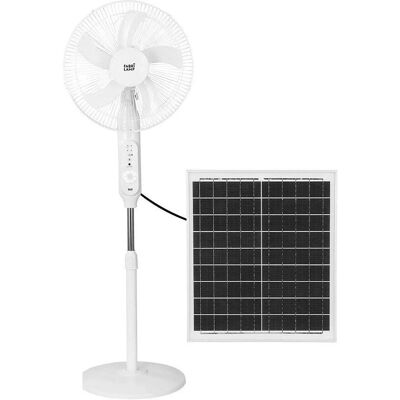 Ventilateur Solaire Blanc 30W 3Vitesses Télécommande 4,20m Ventilateur Solaire Blanc 30W 3Vitesses Télécommande 4,20m