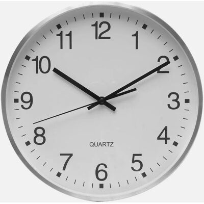Horloge Murale Blanche en Aluminium Team 30d - Horloge Murale - Publicité Horloge Murale Blanche en Aluminium Team 30d - Horloge Murale - Publicité