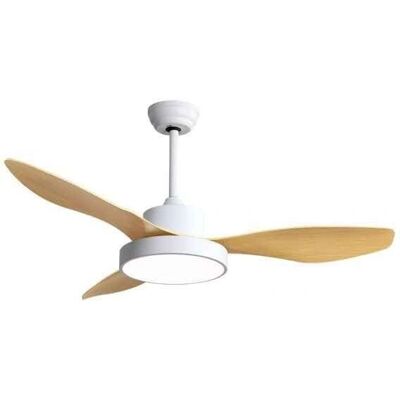 Ventilateur de plafond Hayate 48W avec lumière LED - Blanc Hêtre - Publicité Ventilateur de plafond Hayate 48W avec lumière LED - Blanc Hêtre - Publicité