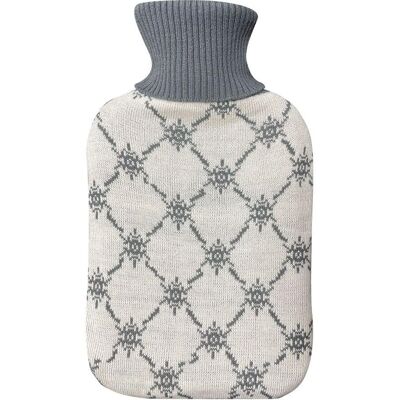 Mimo Flasque d'Eau Chaude Gris/Blanc 1,7l - Motif Flocon de Neige Mimo Flasque d'Eau Chaude Gris/Blanc 1,7l - Motif Flocon de Neige