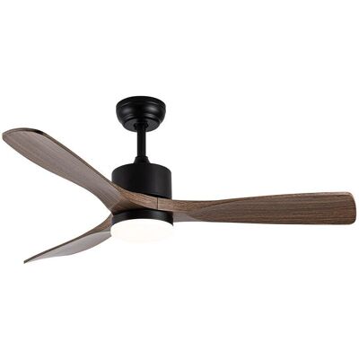 Fabrilamp Abrila - Ventilateur de plafond en chêne noir avec LED - Ventilateur de plafond Fabrilamp Abrila - Ventilateur de plafond en chêne noir avec LED - Ventilateur de plafond