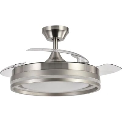 Ventilateur de plafond Nickel Fabrilamp - DC Moderne 6 Vitesses - Publicité Ventilateur de plafond Nickel Fabrilamp - DC Moderne 6 Vitesses - Publicité
