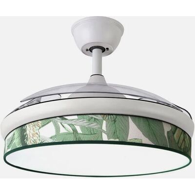 Ventilateur Fabrilamp DC Moda - 72W Blanc/Vert, Télécommande, 108cm - Ventilateur de plafond Ventilateur Fabrilamp DC Moda - 72W Blanc/Vert, Télécommande, 108cm - Ventilateur de plafond