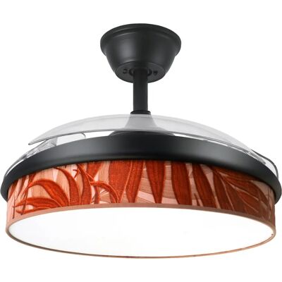 Fabrilamp Ventilateur de Plafond Moderne et Retractable Noir Fabrilamp Ventilateur de Plafond Moderne et Retractable Noir
