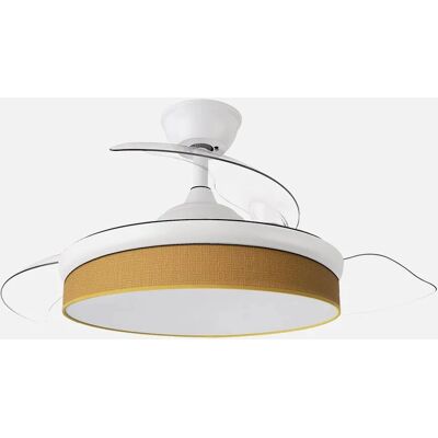 Ventilateur de plafond Fabrilamp - Blanc/Jaune 108cm - Moderne Ventilateur de plafond Fabrilamp - Blanc/Jaune 108cm - Moderne