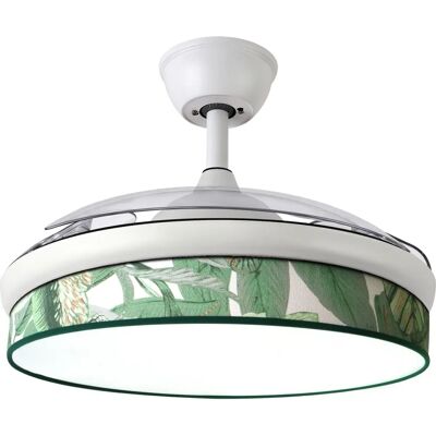 Ventilador de Techo Blanco/Verde 72W con Mando y Temporizador Ventilador de Techo Blanco/Verde 72W con Mando y Temporizador