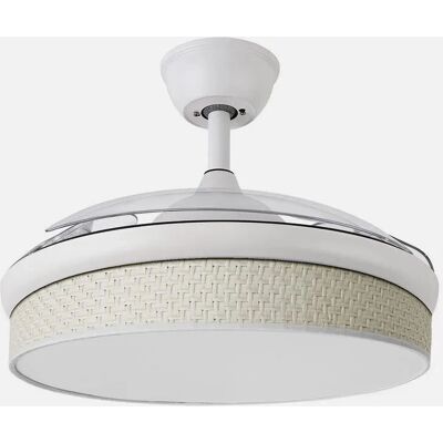 Fabrilamp Abrila - Ventilador de Techo Moderno Blanco con 3 Aspas y Mando a Distancia Fabrilamp Abrila - Ventilador de Techo Moderno Blanco con 3 Aspas y Mando a Distancia