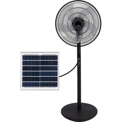 Ventilateur Solaire Rialto Noir 30W 3V 5 Pales USB Batterie Ventilateur Solaire Rialto Noir 30W 3V 5 Pales USB Batterie