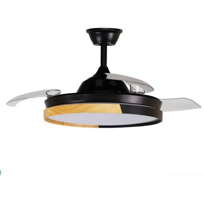 Ventilador de techo Fabrilamp Emperador - Negro/Haya, 72W, 106cm, Mando Ventilador de techo Fabrilamp Emperador - Negro/Haya, 72W, 106cm, Mando