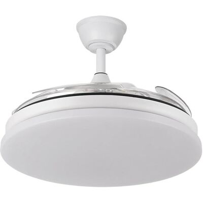 Ventilador Fabrilamp Tridente - 59W, Regulable, Control Remoto, Temporizador, 4 Aspas Ventilador Fabrilamp Tridente - 59W, Regulable, Control Remoto, Temporizador, 4 Aspas