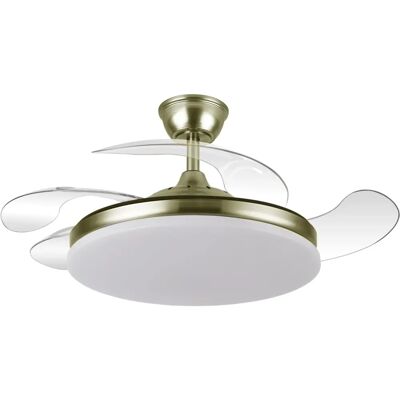 Ventilateur de plafond DC Trident Fabrilamp - Réglable, Télécommande, Noir - Publicité Ventilateur de plafond DC Trident Fabrilamp - Réglable, Télécommande, Noir - Publicité