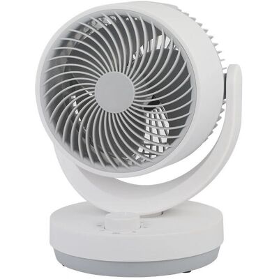 Ventilateur de table oscillant Fabrilamp LAGOS - 3 vitesses, 35W, Blanc/Gris Ventilateur de table oscillant Fabrilamp LAGOS - 3 vitesses, 35W, Blanc/Gris