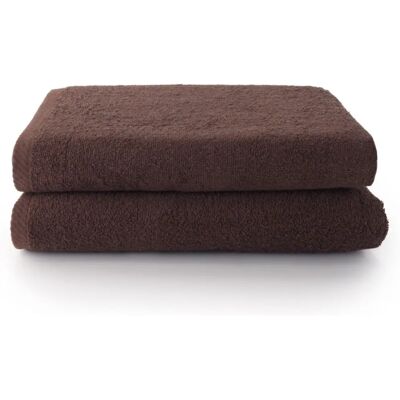 Ensemble de Serviettes Top Towel 70x140cm - Coton Doux - Marron Ensemble de Serviettes Top Towel 70x140cm - Coton Doux - Marron