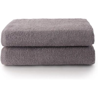 Top Towels Serviettes de Bain Grises 70x140cm Top Towels Serviettes de Bain Grises 70x140cm