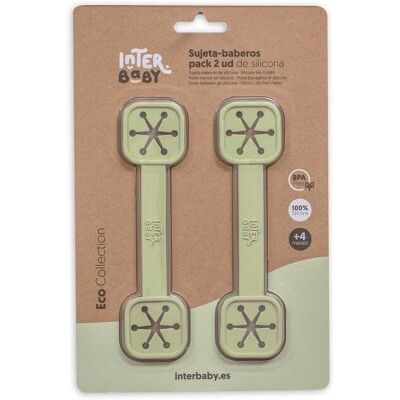 Ensemble de 2 pinces en silicone pour bavoirs - Interbaby SI011-74 Ensemble de 2 pinces en silicone pour bavoirs - Interbaby SI011-74