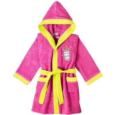 Peignoir en coton terry fuchsia - Unisexe T 14 - Publicité Peignoir en coton terry fuchsia - Unisexe T 14 - Publicité