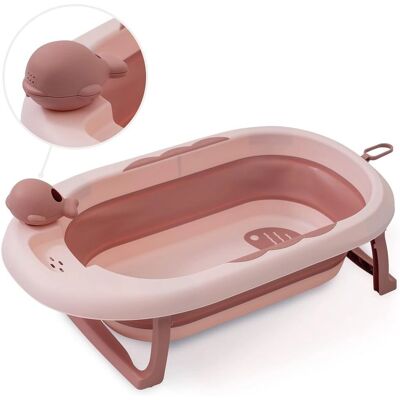 Vasca Pieghevole Rosa per Bambini con Tazza per Risciacquo - Vaschette da Viaggio Interbaby Vasca Pieghevole Rosa per Bambini con Tazza per Risciacquo - Vaschette da Viaggio Interbaby