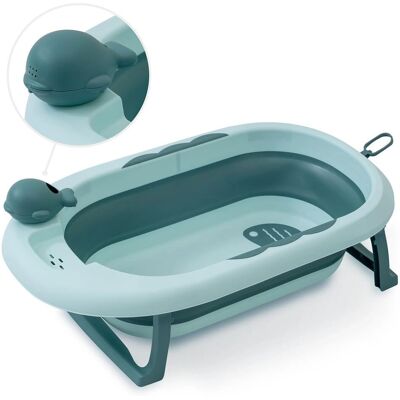 Vasca Pieghevole per Bambini Interbaby con Tazza di Risciacquo a Forma di Balena - Leggera, Sicura, Ecologica Vasca Pieghevole per Bambini Interbaby con Tazza di Risciacquo a Forma di Balena - Leggera, Sicura, Ecologica