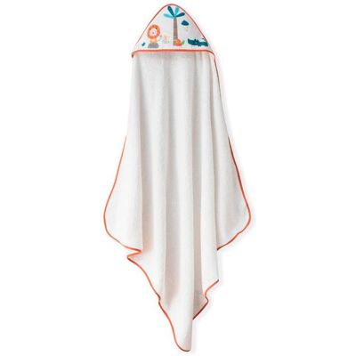Set de baño bebé Interbaby - Toalla con capucha y babero - 100x100cm Set de baño bebé Interbaby - Toalla con capucha y babero - 100x100cm