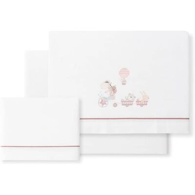 Set di Biancheria per Neonati Interbaby - Giraffa Bicicletta 50x80cm Set di Biancheria per Neonati Interbaby - Giraffa Bicicletta 50x80cm