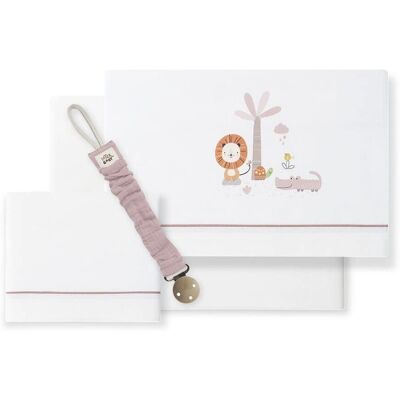 Draps de Lit Rose Interbaby - 3 pièces Draps de Lit Rose Interbaby - 3 pièces