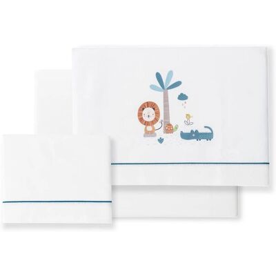 Juego de Sábanas de Algodón Leon Interbaby 50x80 cm Juego de Sábanas de Algodón Leon Interbaby 50x80 cm
